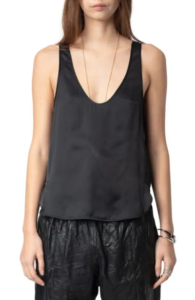 Zadig & Voltaire Tarys Satin Tank In Black