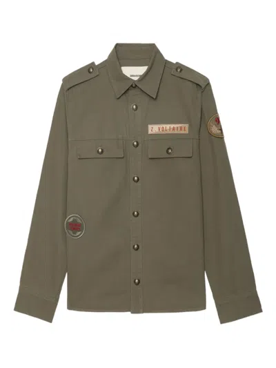 Zadig & Voltaire Taskal Button Shirt In Green
