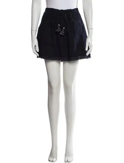 Pre-owned Zadig & Voltaire Tassel Accents Mini Skirt In Blue