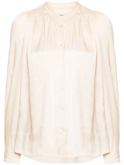 Zadig & Voltaire Tchin Satin-finish Shirt In Neutrals