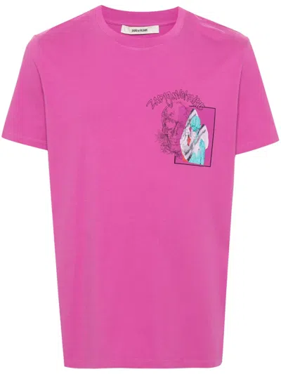 Zadig & Voltaire Ted Photograph-print T-shirt In Pink