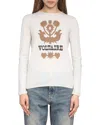 Zadig & Voltaire Womens Ecru Teissa Brand-intarsia Merino-wool Jumper In White