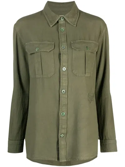 Zadig & Voltaire Teros Cotton Shirt In Green