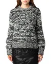 Zadig & Voltaire Teva We Tweed Alpaca & Wool-blend Sweater In Gray