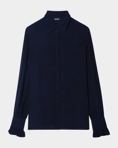ZADIG & VOLTAIRE THELY BUTTON-FRONT SHIRT