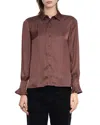 Zadig & Voltaire Thely Satin Blouse In Burgundy