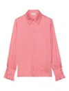 Zadig & Voltaire Thely Satin-finish Blouse In Pink