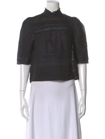Pre-owned Zadig & Voltaire Three-quarter Sleeve Blouse In Black
