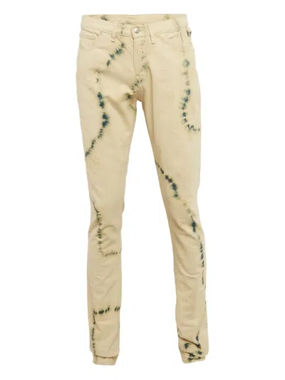 Pre-owned Zadig & Voltaire Tie-dye Denim Trousers In Neutral