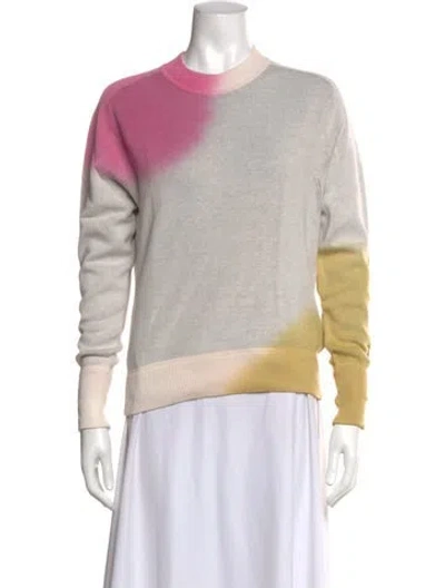 Pre-owned Zadig & Voltaire Tie-dye Print Crew Neck Sweater In Neutrals