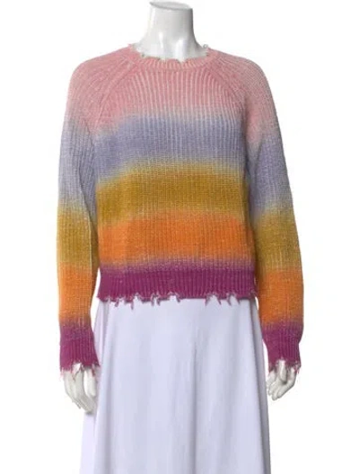 Pre-owned Zadig & Voltaire Tie-dye Print Crew Neck Sweater In Pink