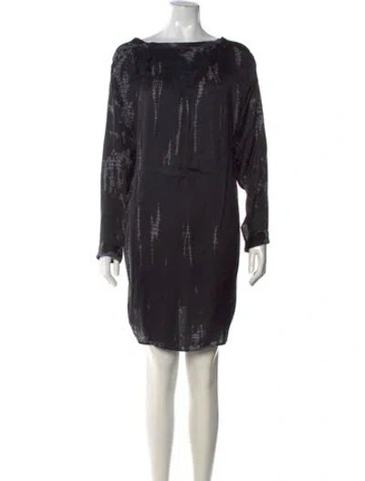 Pre-owned Zadig & Voltaire Tie-dye Print Mini Dress In Black