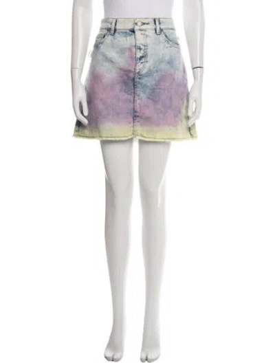 Pre-owned Zadig & Voltaire Tie-dye Print Mini Skirt In Pink