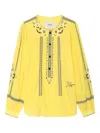 Zadig & Voltaire Tigy Embroidered Tunic In Yellow