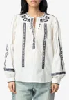 Zadig & Voltaire Tigy Kozak Embroidered Blouse