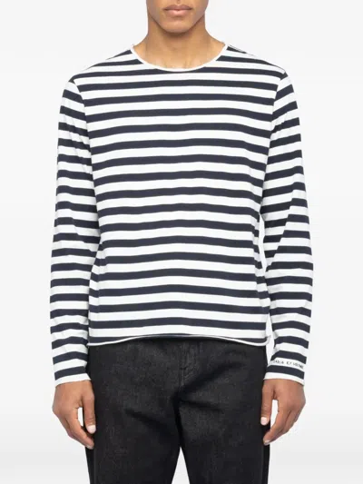 Zadig & Voltaire Timo Striped Long-sleeve T-shirt In White