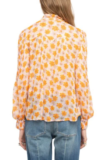 Zadig & Voltaire Timz Mousseline Floral Top In Neutral