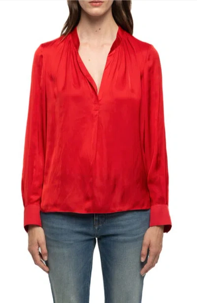 Zadig & Voltaire Tink Satin Blouse In Red