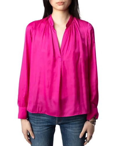 ZADIG & VOLTAIRE ZADIG & VOLTAIRE TINK SATIN RAYE SHIRT