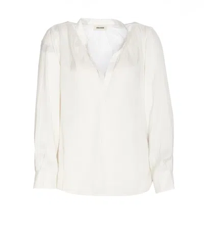 Zadig & Voltaire Tink Satin Shirt In White