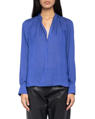 Zadig & Voltaire Tink Satin Top In Blue