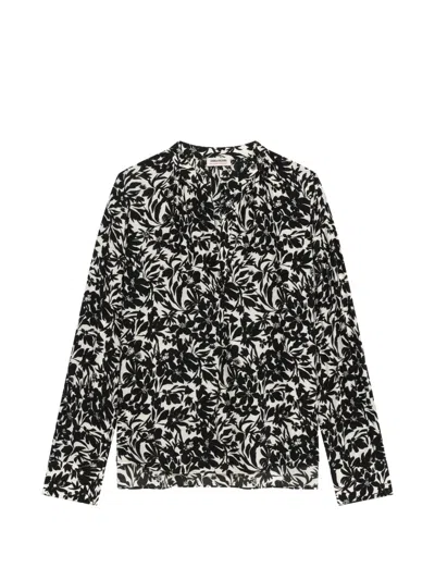Zadig & Voltaire Tink Soft Night Flowers Blouse In Multi