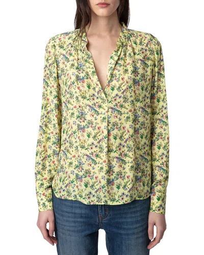 Zadig & Voltaire Tink Soft Small Garden Shirt In Multi