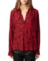 Zadig & Voltaire Tink Soft Wild Voltaire Shirt In Red