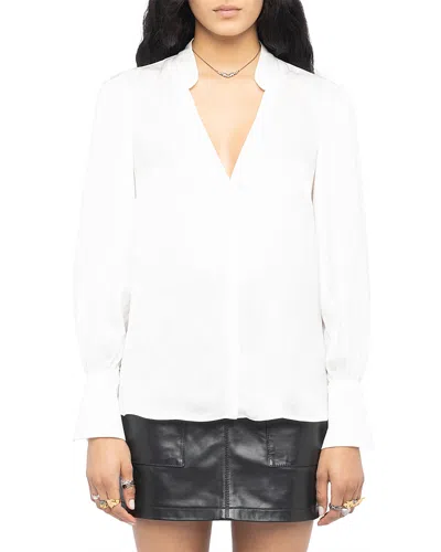 Zadig & Voltaire Tinous Satin Shirt In White