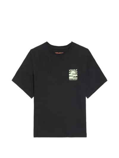 Zadig & Voltaire Kids' Toby Graphic T-shirt In Blue