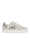 Zadig & Voltaire Toddler Boy Sneakers Ivory Size 10c Leather In Gray