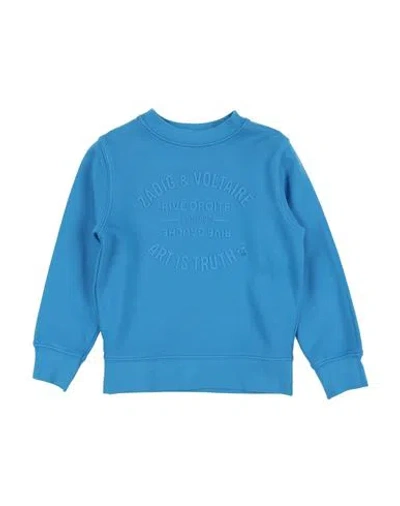Zadig & Voltaire Babies'  Toddler Boy Sweatshirt Blue Size 6 Cotton, Elastane