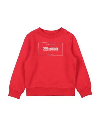 Zadig & Voltaire Babies'  Toddler Boy Sweatshirt Red Size 6 Cotton