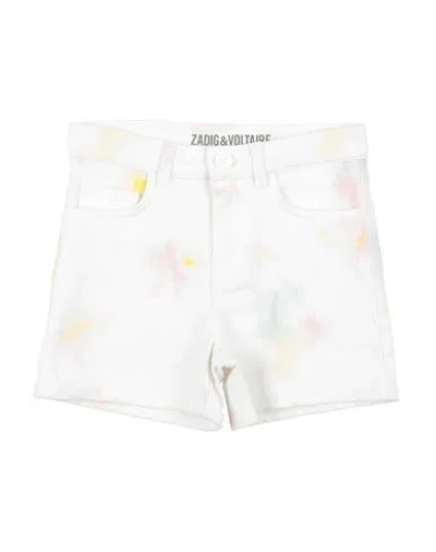 Zadig & Voltaire Babies'  Toddler Girl Shorts & Bermuda Shorts White Size 6 Cotton, Elastane