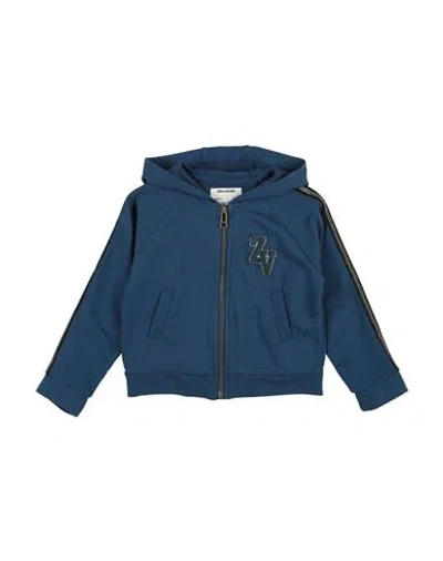 Zadig & Voltaire Babies'  Toddler Girl Sweatshirt Navy Size 4 Cotton