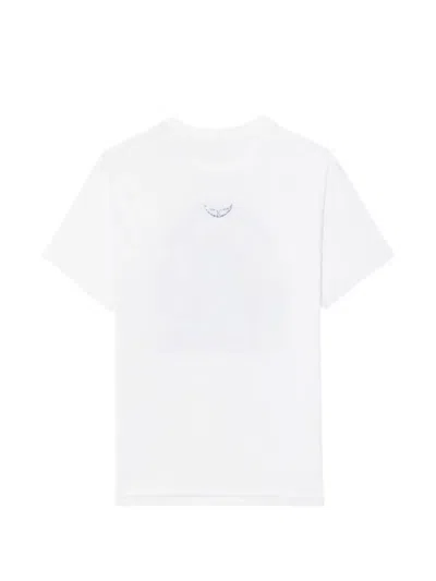 Zadig & Voltaire Tommer Graphic-print Rhinestone-embellished T-shirt In White