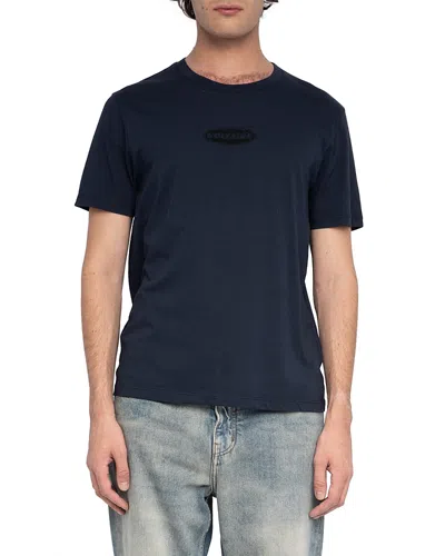 Zadig & Voltaire Tommy Moto Tee In Blue