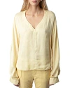 Zadig & Voltaire Tonastir Satin Blouse In Shea