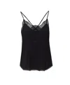 Zadig & Voltaire Lace-trimmed Camisole In Black