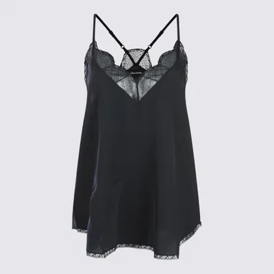 ZADIG & VOLTAIRE TOP BLACKS AND GREYS