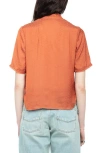 Zadig & Voltaire Womens Sienna Short-sleeved Frill-collar Satin Shirt In Brown