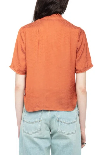 Zadig & Voltaire Topher Satin Jacquard Top