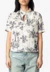 Zadig & Voltaire Topher Tropical Island Print Top
