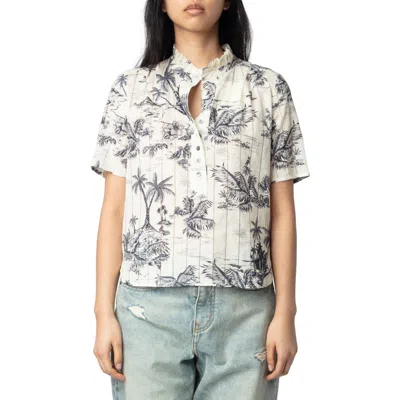ZADIG & VOLTAIRE ZADIG & VOLTAIRE TOPHER TROPICAL ISLAND SHIRT