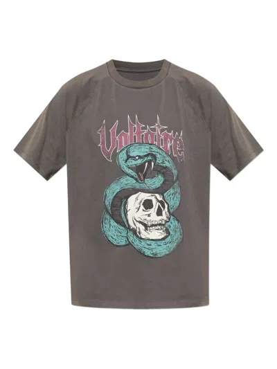 Zadig & Voltaire Torry Snake Raglan Tee In Brown