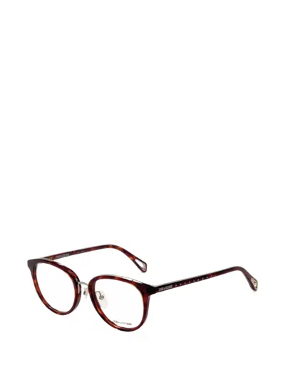 Zadig & Voltaire Tortoiseshell-effect Round-frame Glasses In Black