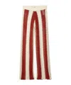 Zadig & Voltaire Womens Judo Pia Regular-fit Striped Crochet Cotton Trousers In Multi