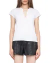 Zadig & Voltaire Tuni Mc Voltaire Paris Graphic Top In White