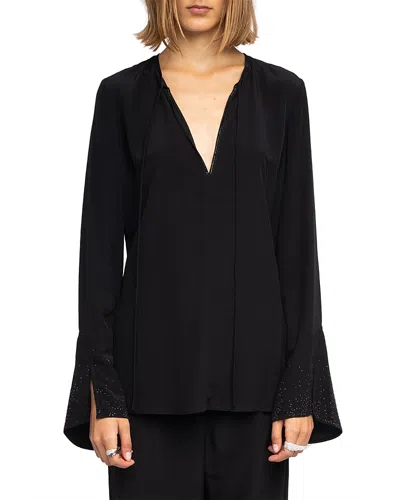 Zadig & Voltaire Turi Blouse In Black