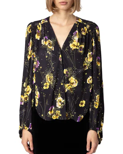 ZADIG & VOLTAIRE ZADIG & VOLTAIRE TURIN CREPE YOKO STRASS SHIRT